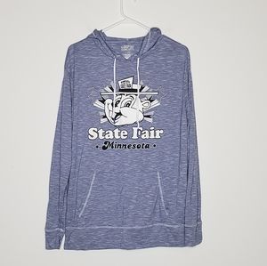 Minnesota State Fair Striped Hoodie NWOT
